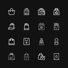 Editable 16 packet icons for web and mobile