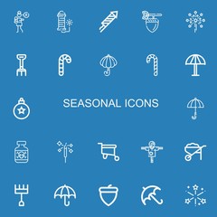 Editable 22 seasonal icons for web and mobile