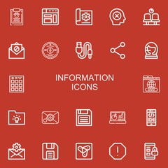 Editable 22 information icons for web and mobile