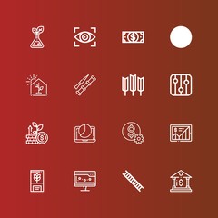 Editable 16 growth icons for web and mobile