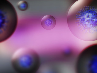 biologia wirusy na neonowym tle, DNA, badania biologiczne, 