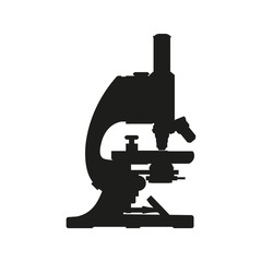 Microscope icon. Lab simple isolated symbol.