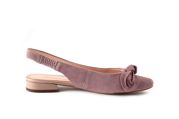 women's shoes on a white background isolated. Copy space text.