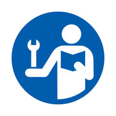 Refer to instruction manual / booklet. M002 Standard ISO 7010. Safety and precaution signs, for every factory and business.