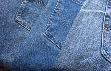 blue jeans with a zipper