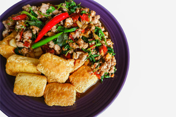 Thailand, Asia, Basil, Stir-Fried, Pork