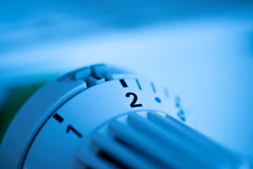 Nahaufnahme Heizung Thermostat