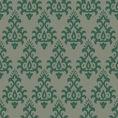 Damask seamless texture pattern. elegant vintage baroque floral background texture. classic oriental pattern.