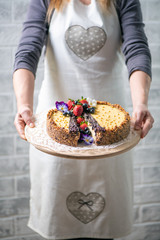 person eating popcorn