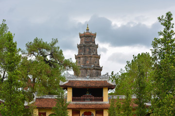 Thien Mu Pagoda or Pagoda of the Celestial Lady, Buddhist temple in Hue, Vietnam