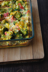 Vegetarian omelet with fresh vegetables