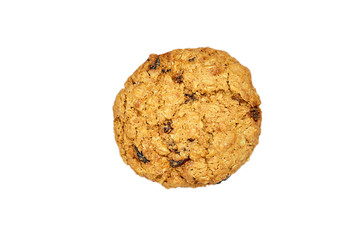 Cupcake with raisins and nuts. Range of bakery and confectionery products. Pastries Fresh, top view. Close-up, isolate