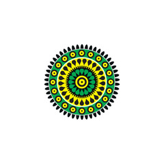 Aboriginal art dots painting icon logo design