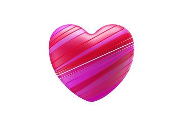 Neon Iridescent Abstract Glow Rainbow Spectral Colorful 3d Heart Illustration	
