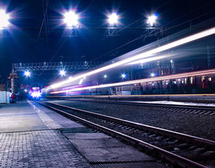 Fototapeta premium train at night