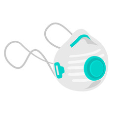 Respirator Mask with Particulate Filter Illustration