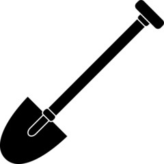 Shovel vector icon, construction or gardening icon
