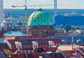 Elisabethkirche Nürnberg von oben