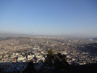 Tbilisi is the capital of Georgia. Hills and streets