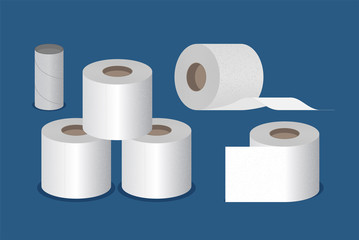 Toilet paper flat icon. Modern flat icon vector set