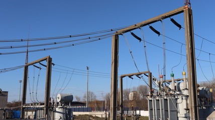electri power station with cables