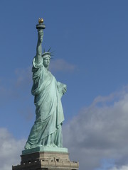 Fototapeta na wymiar The Statue of Liberty was a gift of friendship from people of France to the peolple of United States. Symbol of freedom and democracy.