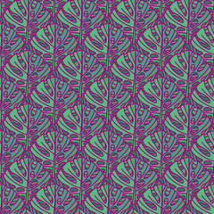 vector tropical plants seamless pattern clip art