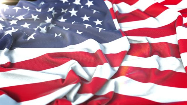 american flag and stars background 3D render 4K Independence Day