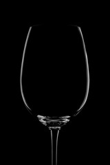 Silhouette bicchiere sfondo nero