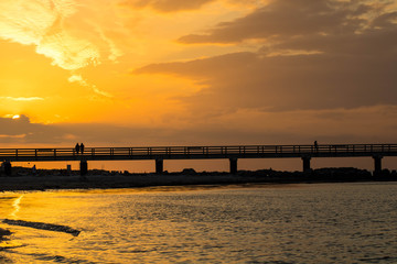 Obraz premium Seebrücke Sonnenuntergang