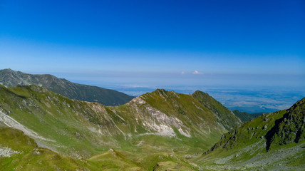 rocky cliffs on a high mountain where travel
