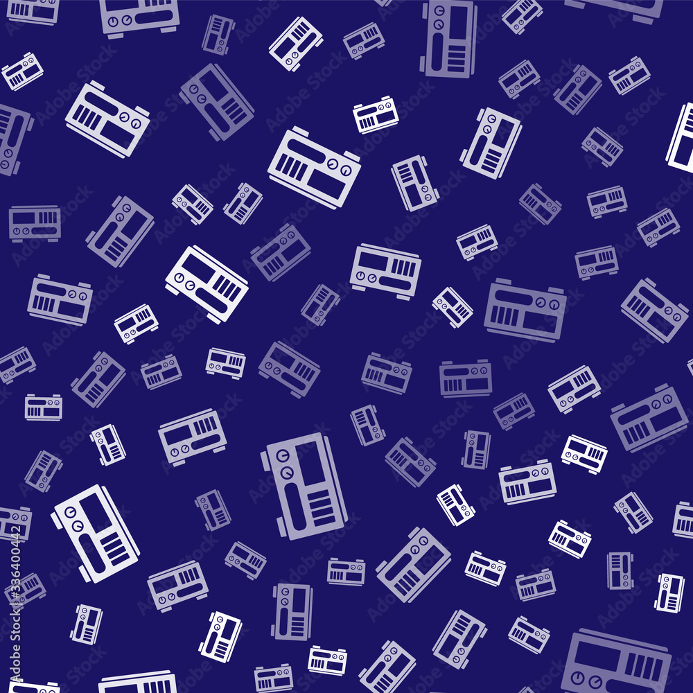 Aufkleber white electrical measuring instruments icon isolated seamless pattern on blue background. analog dev