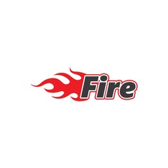 fire text font with fire icon  concept