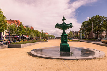 Fountain on the square in the city of Vlissingen in Holland.
