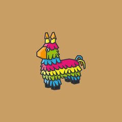 Donkey Piñata vector illustration