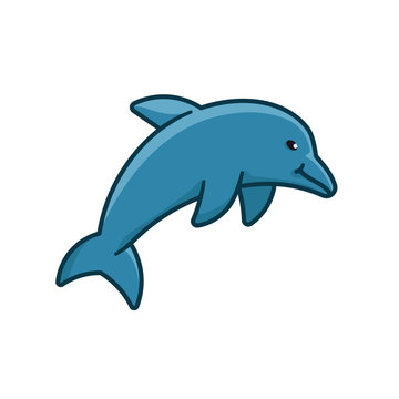 Dolphin isolated vector illustration