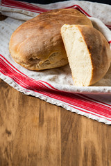 fresh home baked loaf of bread