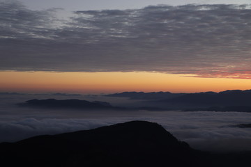 Obraz premium Lever de soleil Adam's Peak Sri Lanka
