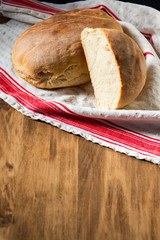 fresh home baked loaf of bread