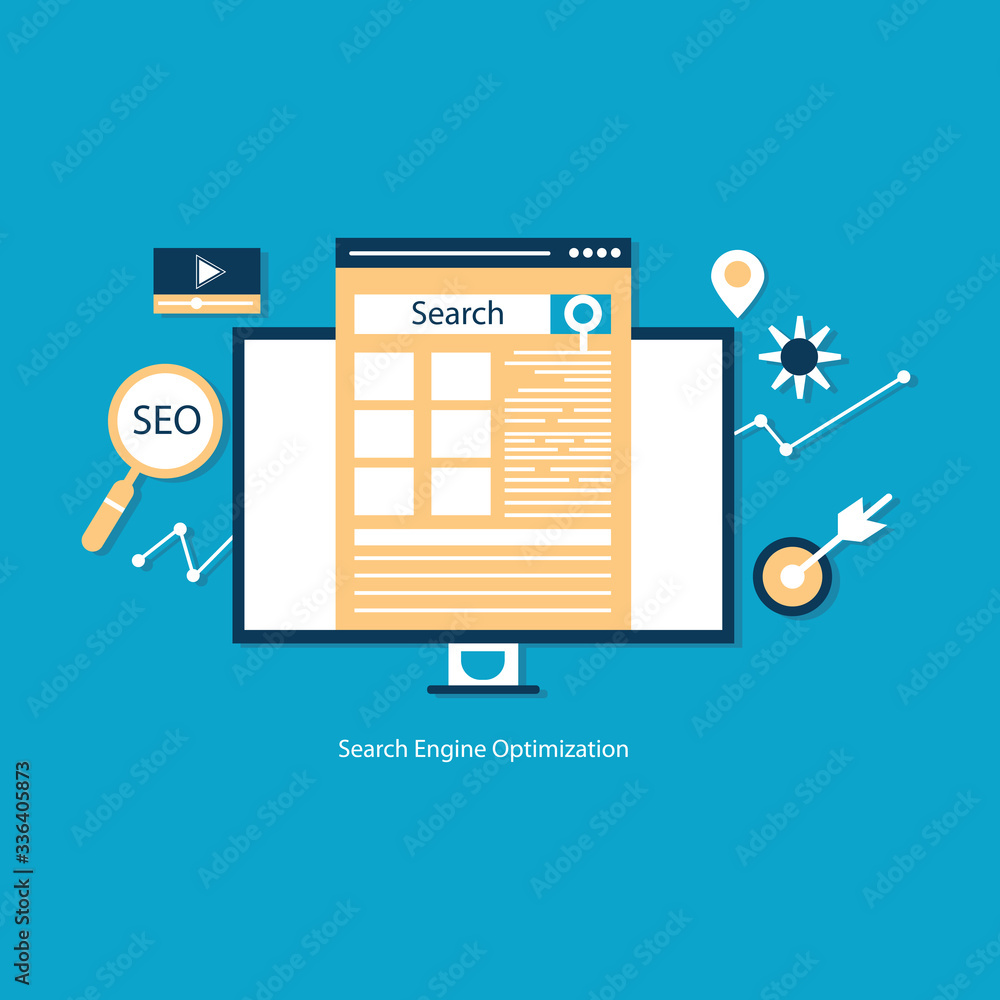 Aufkleber web analytics design seo optimization concept