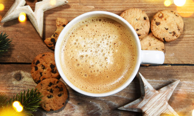 Christmas holiday background with cookies