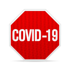 Road sign Covid-19