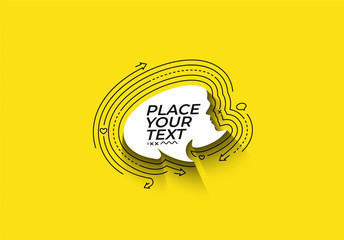 Speech bubble illustration Glossy Vector Design Element.