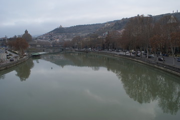 Fototapeta premium Tbilisi is the capital of Georgia. Hills and streets