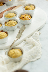 Banana Nut Muffins in Foil Cupcake Paper