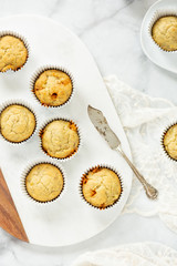 Banana Nut Muffins in Foil Cupcake Paper