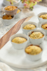 Banana Nut Muffins in Foil Cupcake Paper