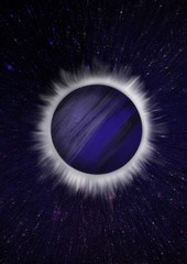 planète des  espace violet.