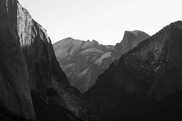 Yosemite Valley in Black and White