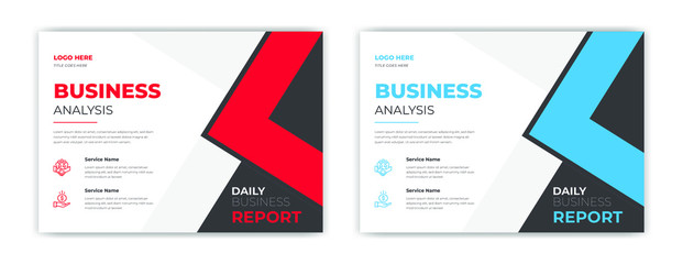 Business analysis report paper horizontal flyer design